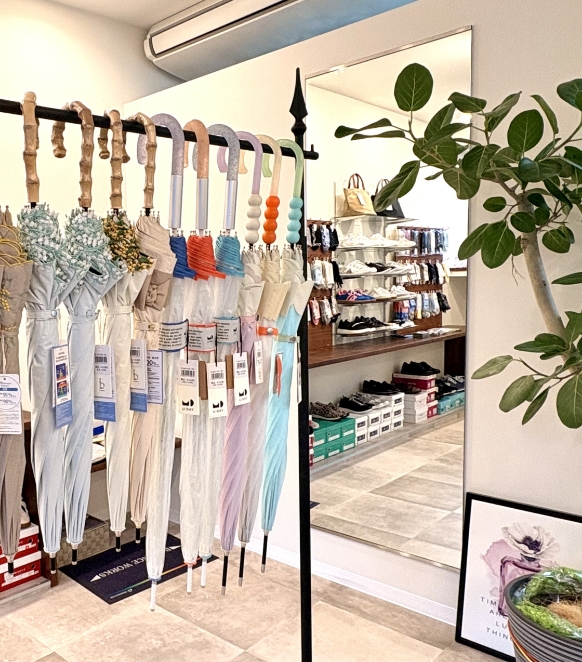 店内の日傘の画像